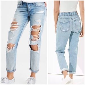 American Eagle Tomboy Ripped Jeans